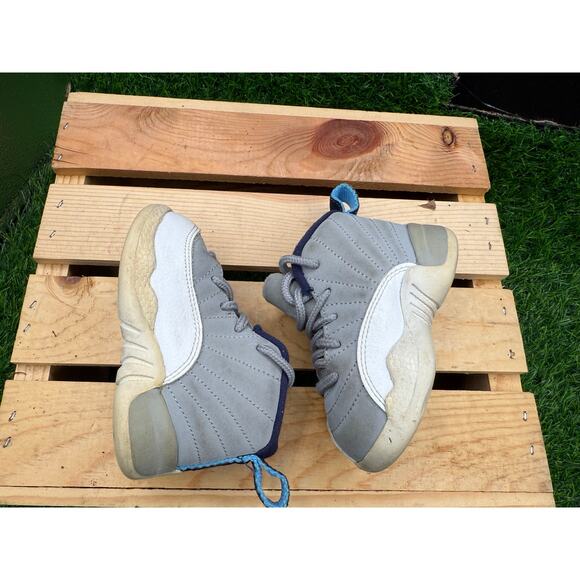 Nike - Jordan- Baby Sneakers-Gray/Blue-Size 4C - Picture 8 of 10